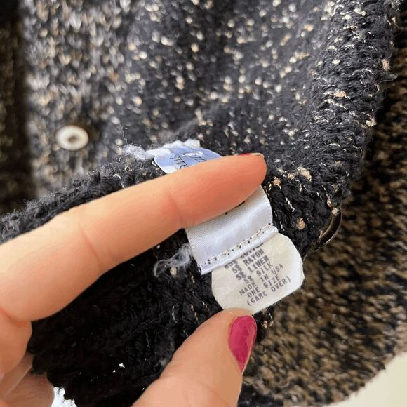 Amy Brill Lagenlook Patchwork Knit Cardigan Jacket – Handcrafted USA, One Size - Picture 5 of 10